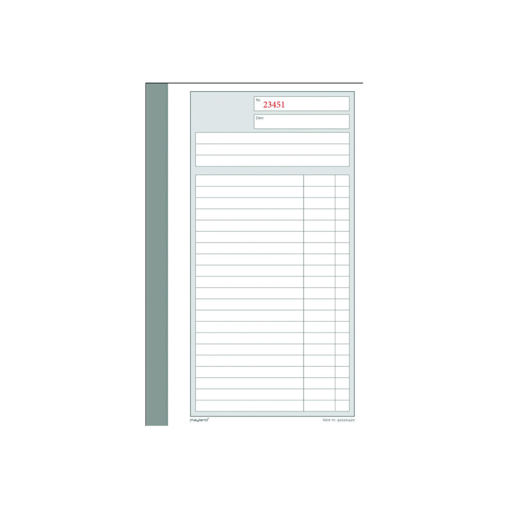 Produktbild för Mayland - kopieringsbok - 50 ark - 108 x 200 mm - Kopia