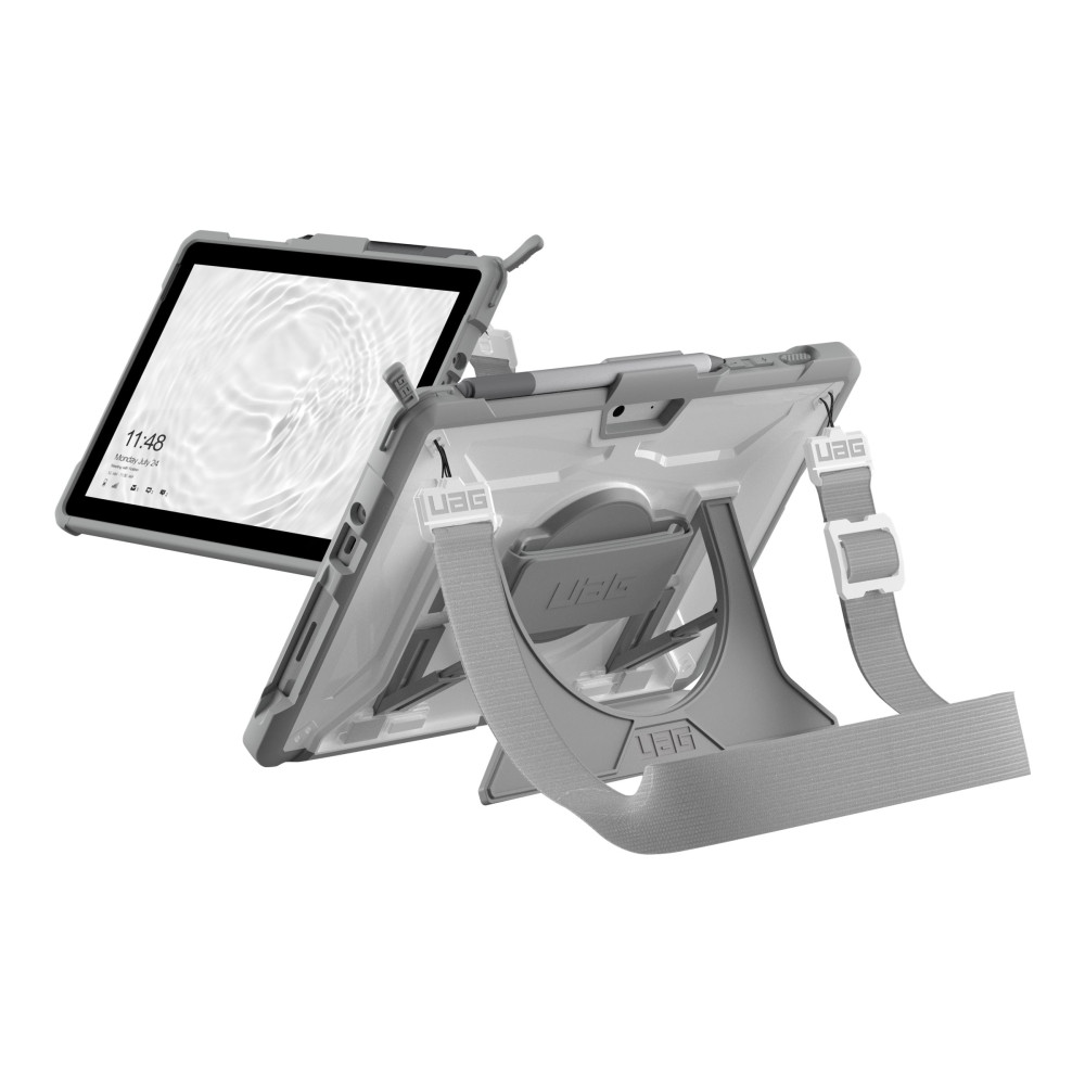 Produktbild för UAG Case for Surface Go 3/Go 2/Go [10.5-in] w/ HS & SS - Plasma White/Grey - baksidesskydd för surfplatta