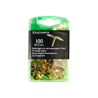 Produktbild för Exacompta - häftstift - 9 mm huvuddiameter, 9 mm nål - paket med 100