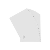 Produktbild för Exacompta - avdelare - 20 delar - för 225 x 297 mm - tabbad - vit