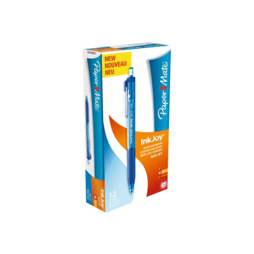 Papermate Paper Mate InkJoy 300 RT - kulspetspenna - blå (paket om 12)