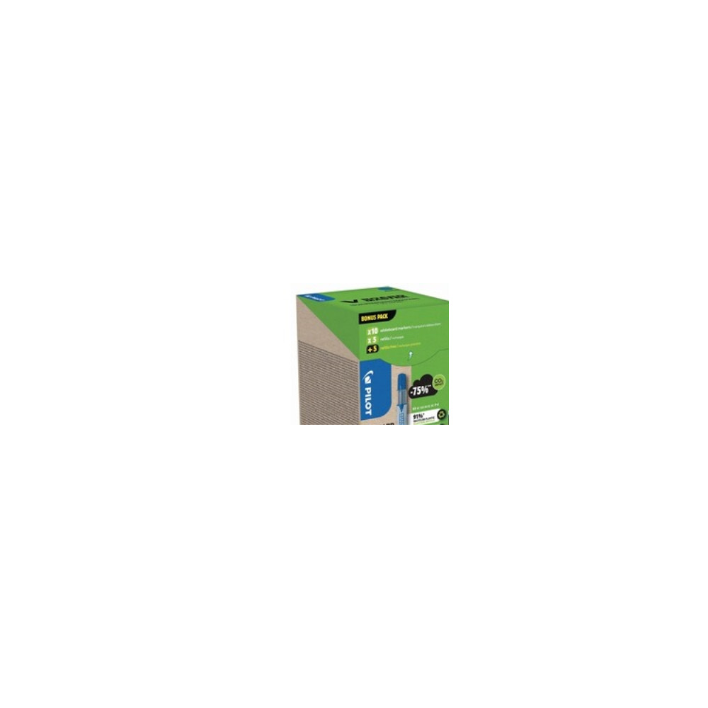 Produktbild för Whiteboardmarker Pilot BeGreen påfyllningsbar rund svart 10...