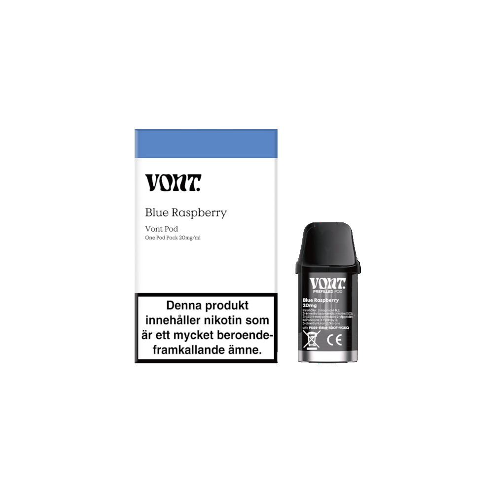 Produktbild för Vont 1-Pod Pack - Blue Raspberry 20mg