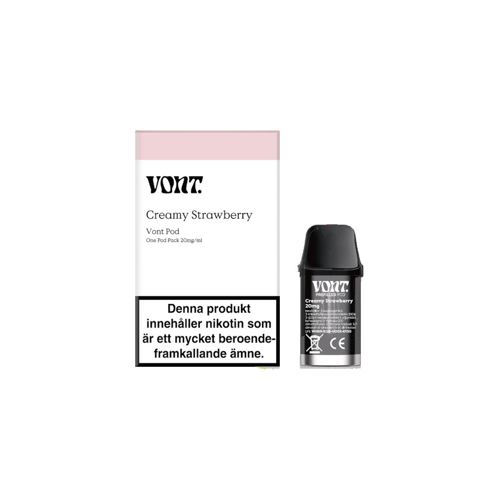 Produktbild för Vont 1-Pod Pack - Creamy Strawberry 20mg