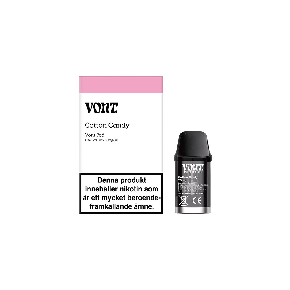 Produktbild för Vont 1-Pod Pack - Cotton Candy 20mg