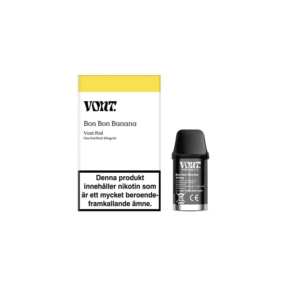 Produktbild för Vont 1-Pod Pack - Bon Bon Banana 20mg