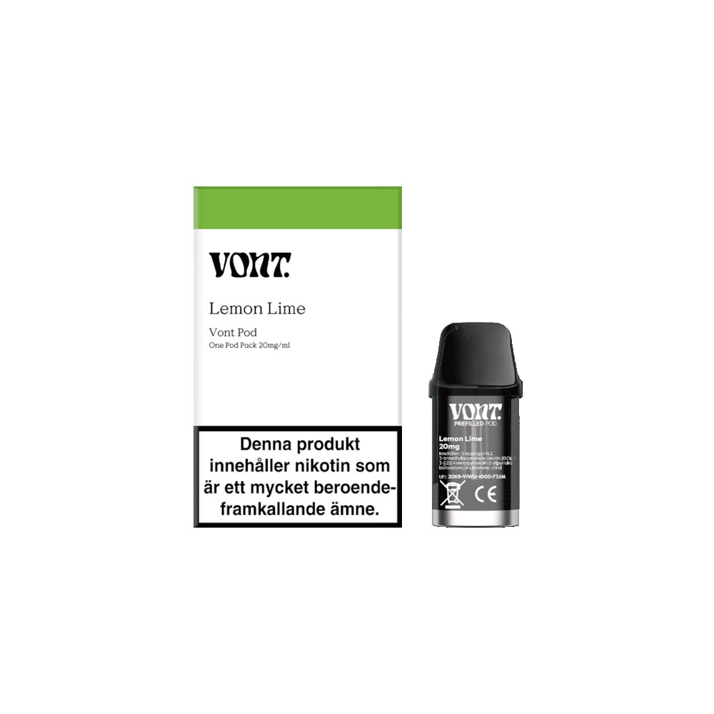 Produktbild för Vont 1-Pod Pack - Lemon Lime 20mg