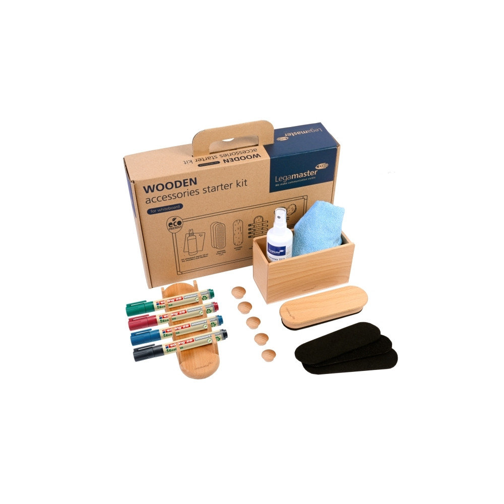 Produktbild för Legamaster WOODEN whiteboard startpaket 17-delar, Tillbehörs...
