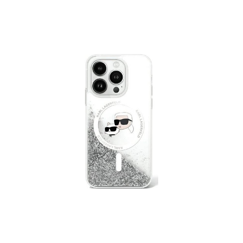 Produktbild för Karl Lagerfeld Liquid Glitter Karl & Choupette Head MagSafe-...