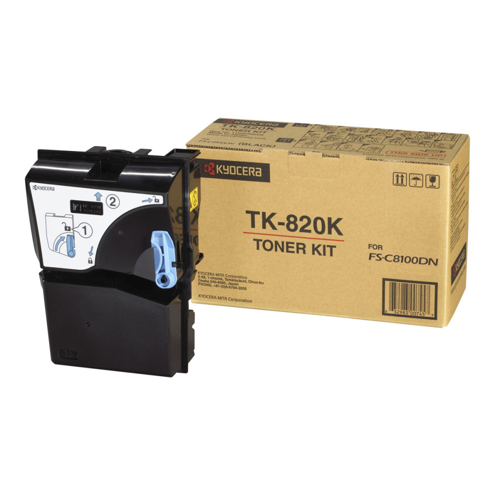 Produktbild för Kyocera TK 820K - svart - original - tonerkassett