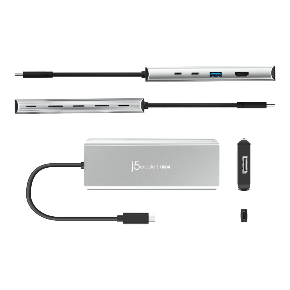 Produktbild för j5create JCD401 - dockningsstation - USB-C / USB4 / Thunderbolt 3 / Thunderbolt 4 - HDMI, DP, USB-C