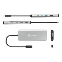 Produktbild för j5create JCD401 - dockningsstation - USB-C / USB4 / Thunderbolt 3 / Thunderbolt 4 - HDMI, DP, USB-C
