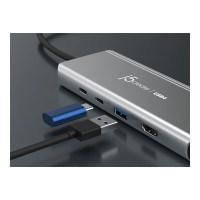 Produktbild för j5create JCD401 - dockningsstation - USB-C / USB4 / Thunderbolt 3 / Thunderbolt 4 - HDMI, DP, USB-C