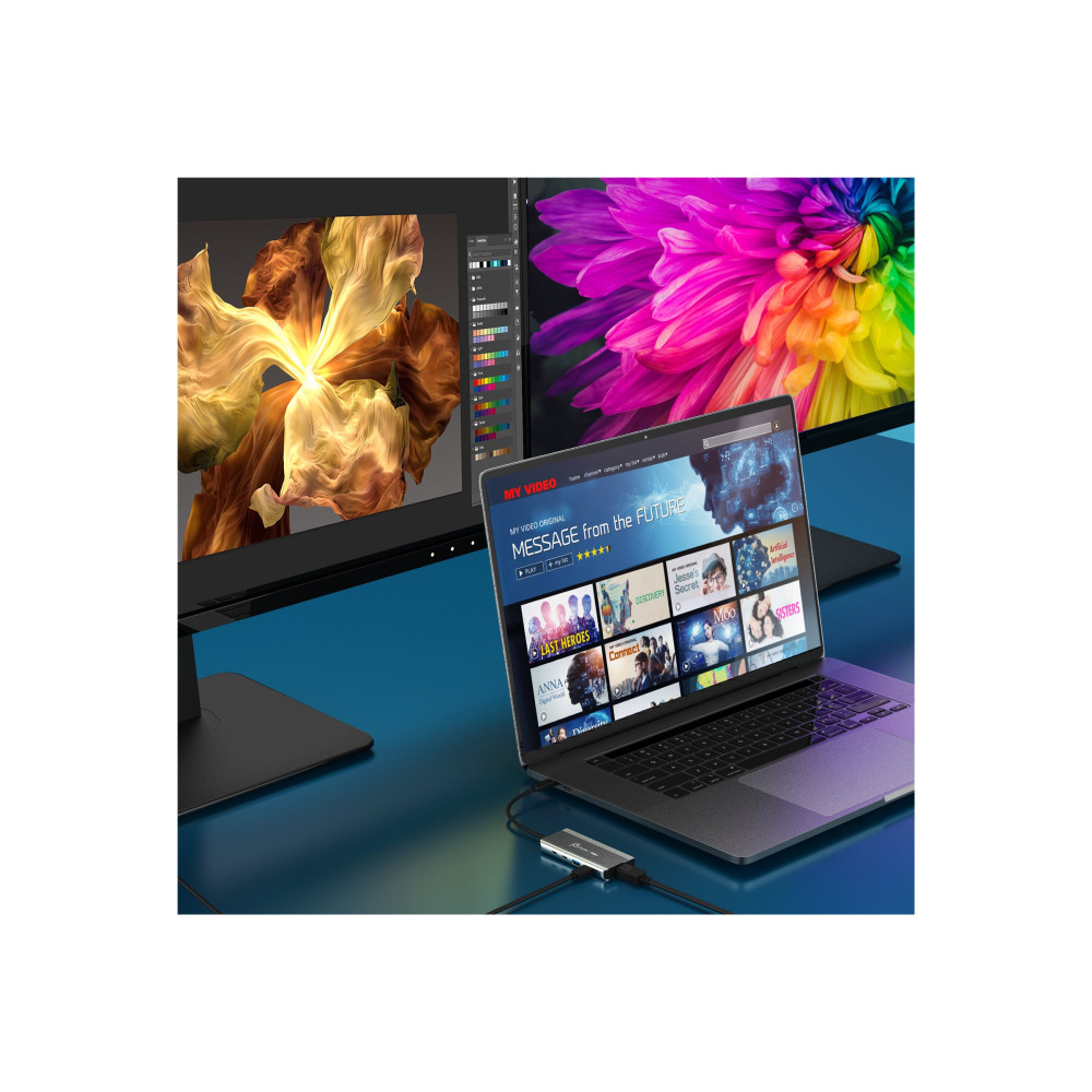 Produktbild för j5create JCD401 - dockningsstation - USB-C / USB4 / Thunderbolt 3 / Thunderbolt 4 - HDMI, DP, USB-C