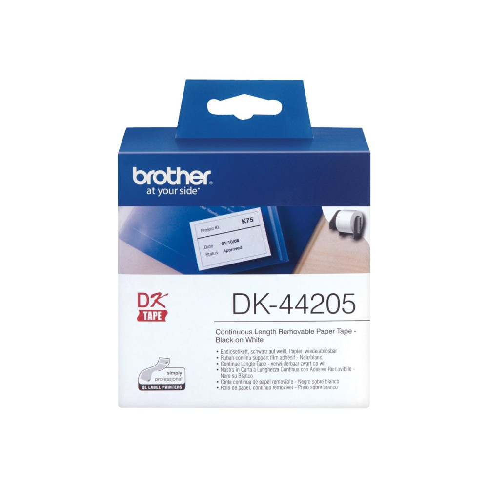 Produktbild för Brother DK44205 - etiketter - 1 rulle (rullar) - Rulle (6,2 cm x 30,5 m)