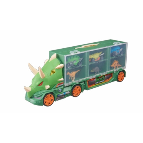 Teamsterz Teamsterz Beast Machines Triceratops Transporter and 3 toy c...