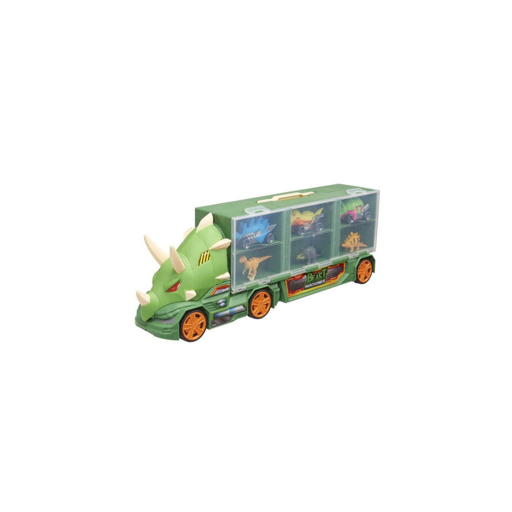 Produktbild för Teamsterz Beast Machines Triceratops Transporter and 3 toy c...