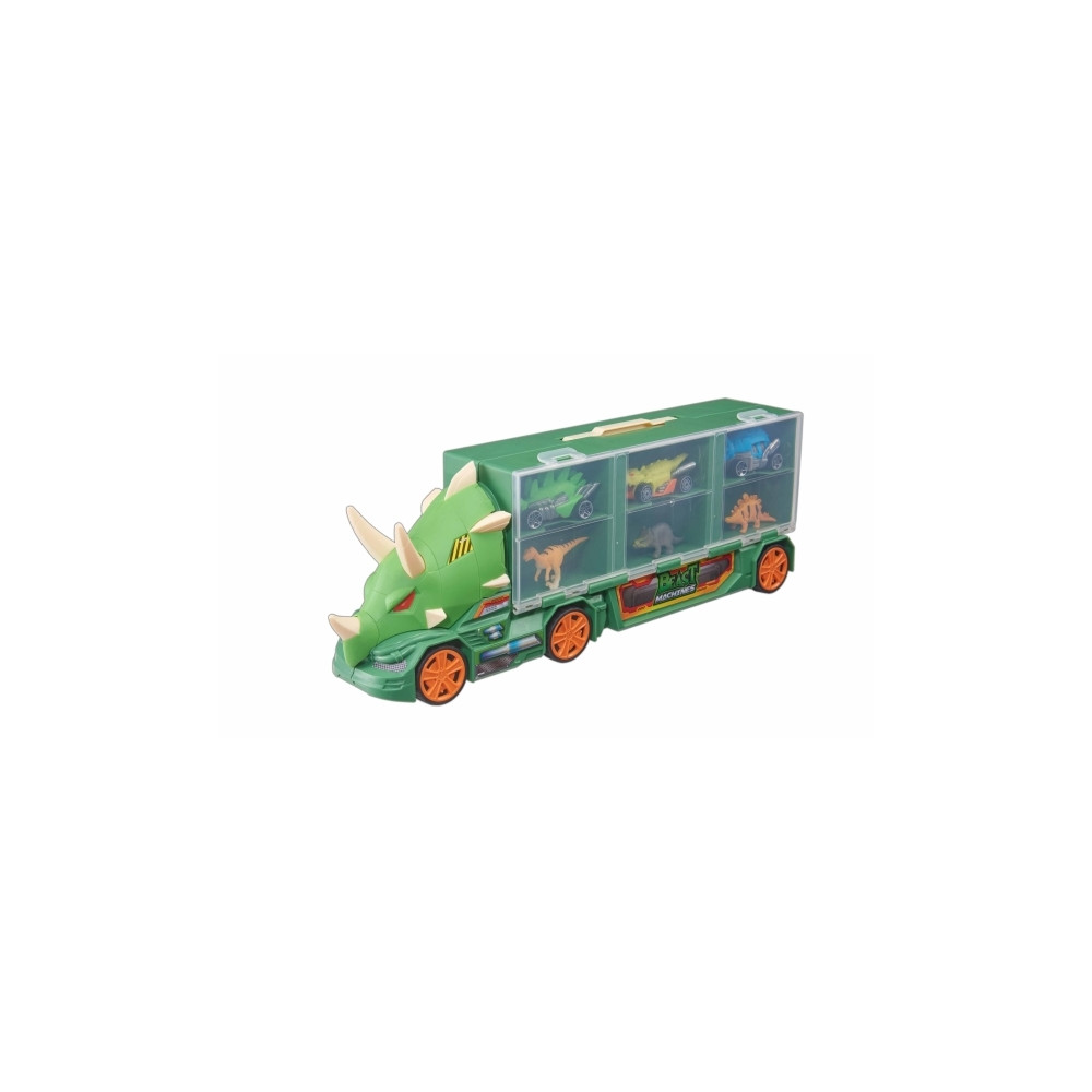 Produktbild för Teamsterz Beast Machines Triceratops Transporter and 3 toy c...