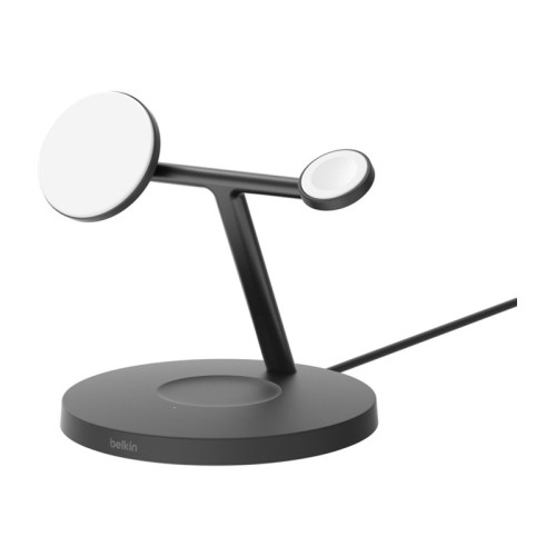 Belkin Components Belkin BoostCharge Pro 3-in-1 trådlöst laddställ - med Qi2 - + växelströmsadapter - 15 Watt