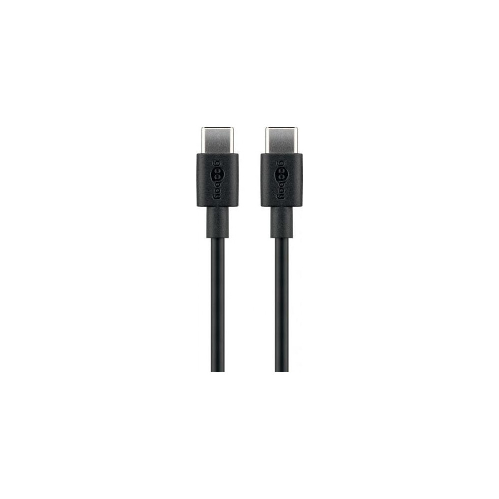 Produktbild för Goobay 51243, 2 m, USB C, USB C, USB 2.0, 0,48 Gbit/s, Svart