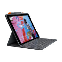 Produktbild för Logitech Slim Folio - tangentbord och foliefodral - QWERTZ - tysk - grafit Inmatningsenhet