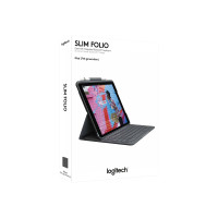 Produktbild för Logitech Slim Folio - tangentbord och foliefodral - QWERTZ - tysk - grafit Inmatningsenhet