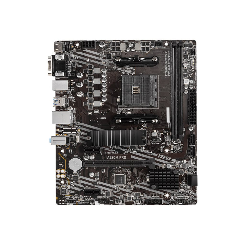 Produktbild för MSI A520M PRO - moderkort - micro ATX - Socket AM4 - AMD A520