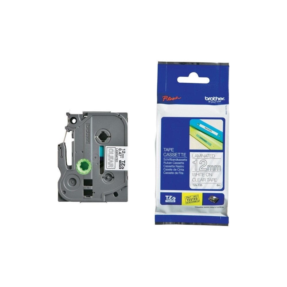 Produktbild för Brother TZe-135 - bandlaminat - 1 kassett(er) - Rulle (1,2 cm x 8 m)