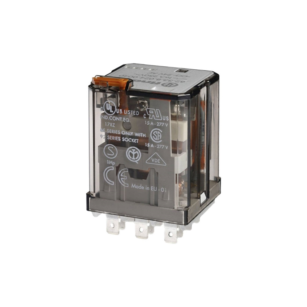 Produktbild för Finder 62.33.9.012.4040 instickrelä 12 V/DC 16 A 3 x omkoppl...