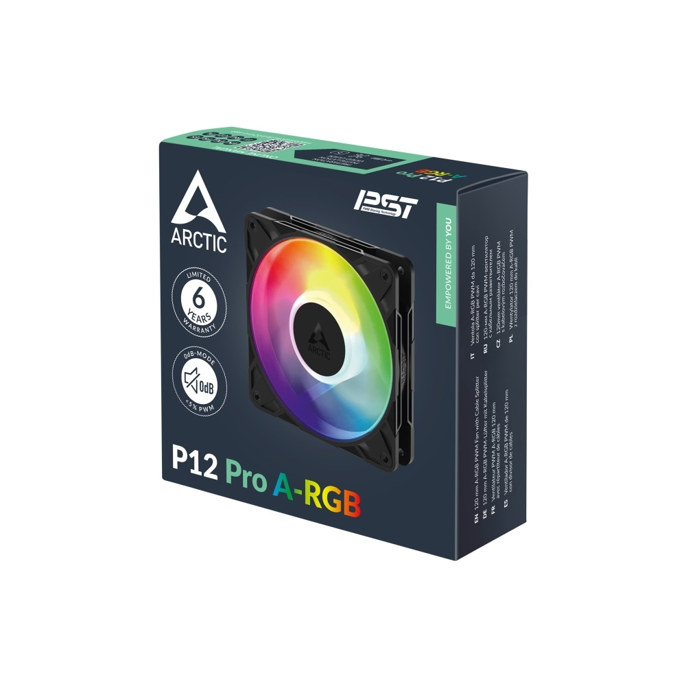 Produktbild för ARCTIC P12 Pro A-RGB - lådfläkt - med kabelsplitter
