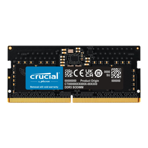 Crucial - DDR5 - modul - 8 GB - SO DIMM 262-pin / PC5-38400 - ej buffrad - Ram-Minnen