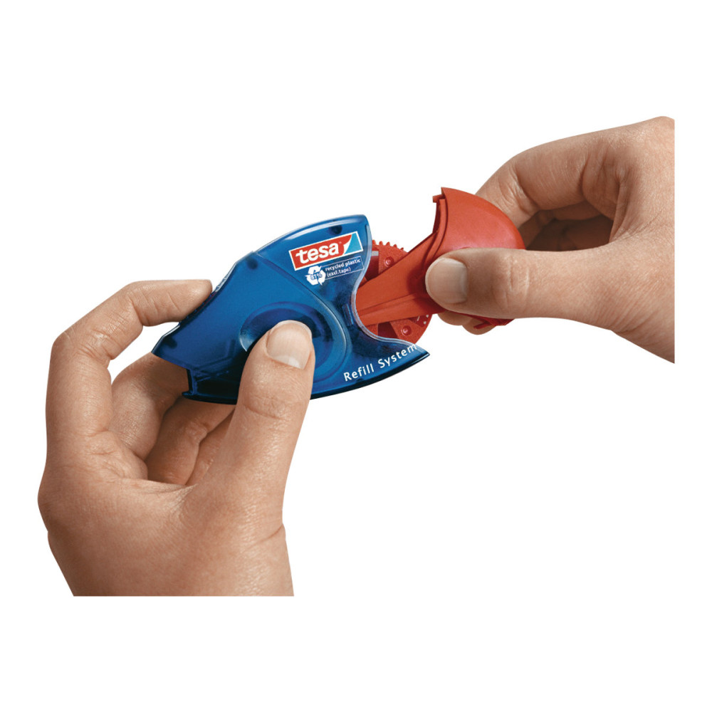 Produktbild för Tesa ecoLogo - refill till limrulle - 8.4 mm x 14 m - Rödaktig - PET (Polyethylene Terephthalate)
