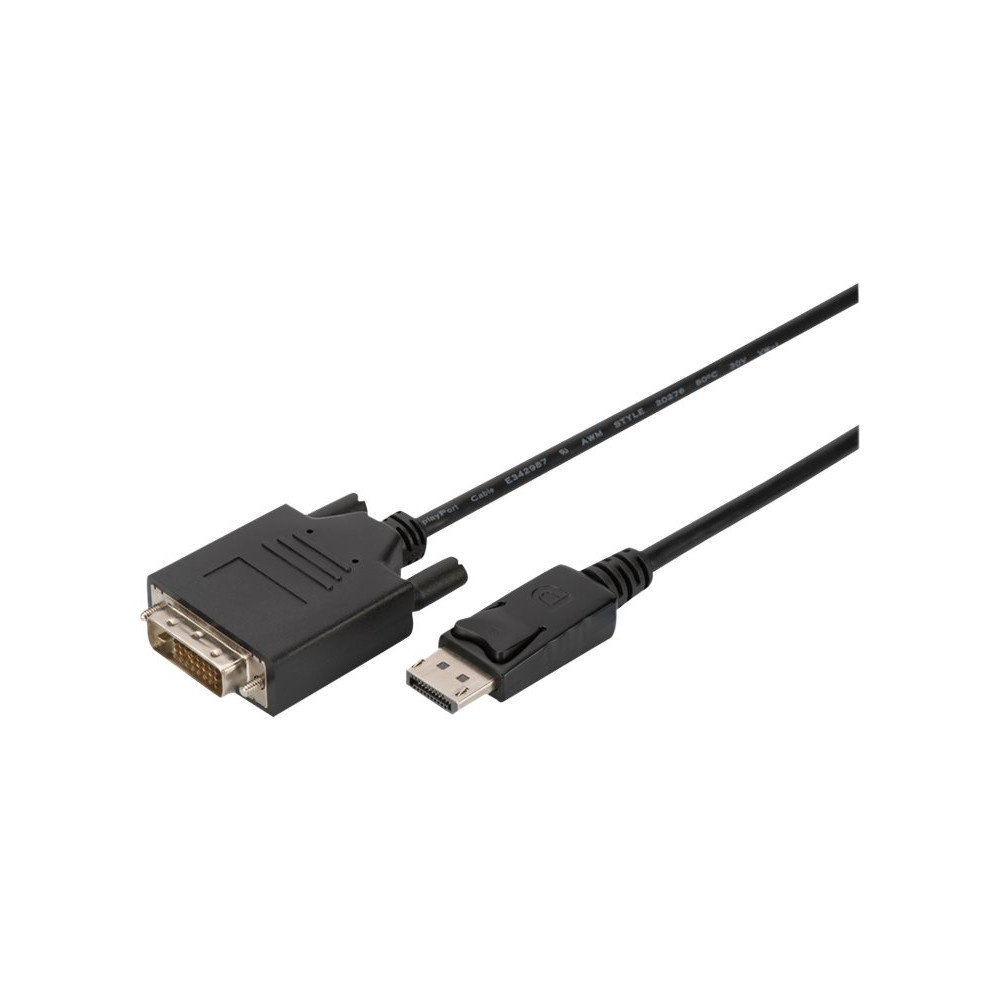 Produktbild för DIGITUS - videoadapterkabel - DVI-D till DisplayPort - 3 m