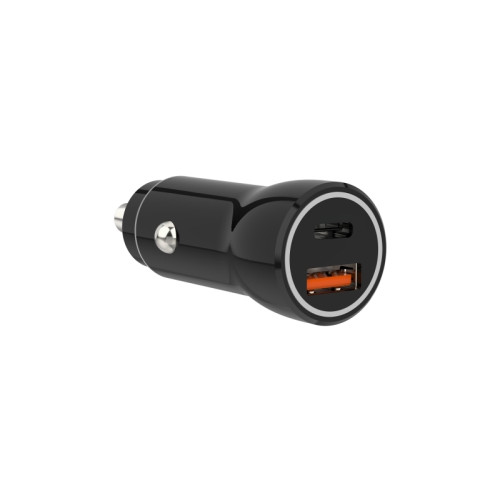 SINOX Sinox 12V dubbel USB bil/laddare USB A 18W + USB C 20W svart