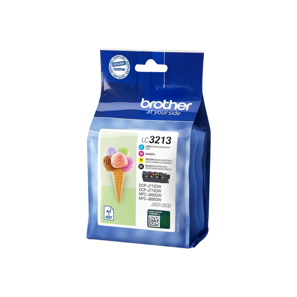 Produktbild för Brother LC3213 Value Pack - 4-pack - svart, gul, cyan, magenta - original - bläckpatron