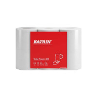 Produktbild för Katrin Classic Toilet 400 - toalettpapper - 400 ark - rulle - 48 m - vit (paket om 6)