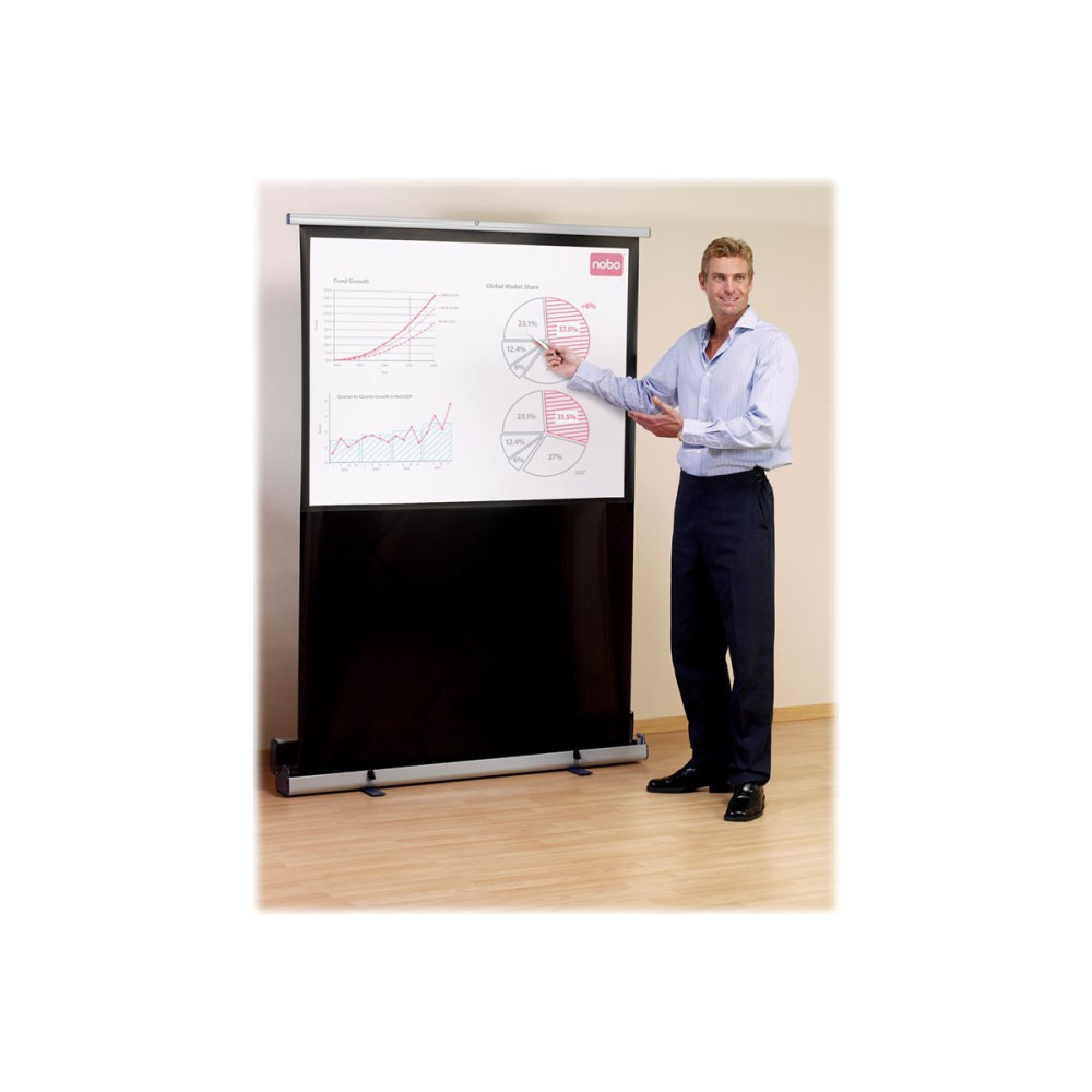 Produktbild för NOBO projektionsskärm med golvställ - 79" (200 cm)