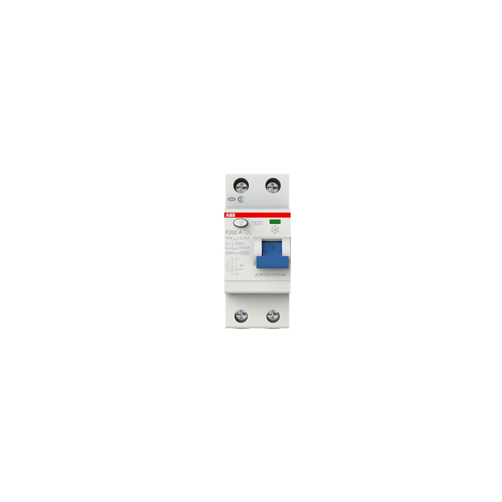 Produktbild för ABB F202 A-40/0.03, Jordfelsbrytare, Typ A, 230