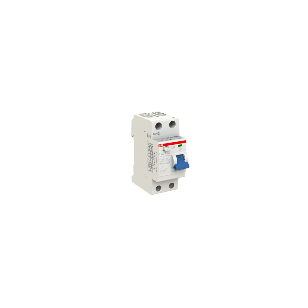 Produktbild för ABB F202 A-40/0.03, Jordfelsbrytare, Typ A, 230