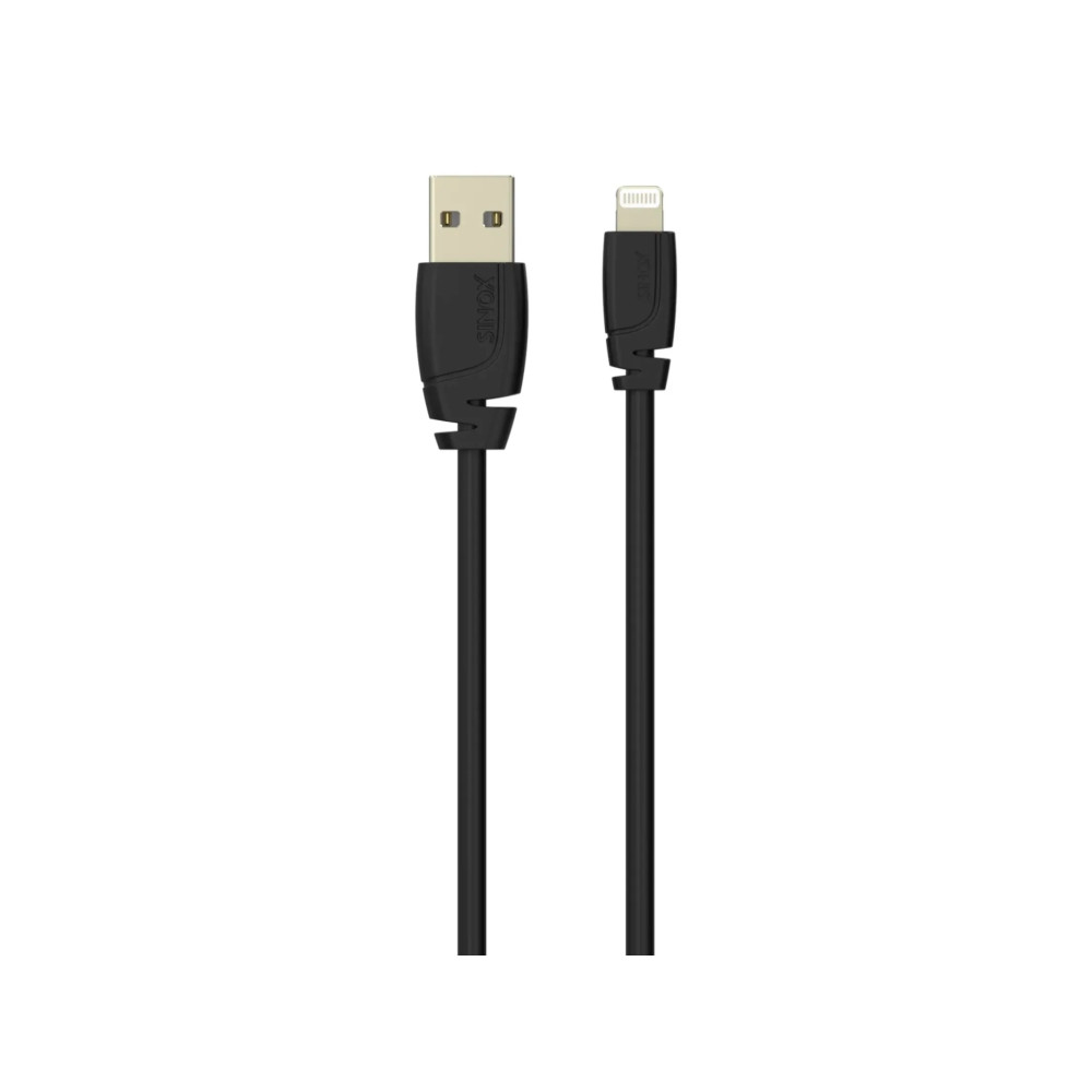 Produktbild för Sinox PRO Lightning kabel m/original Apple™ chip. 3m. Sort,...