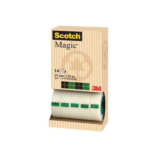 3M Scotch Magic kontorstejp - 19 mm x 33 m (paket om 14) - Skrivbordstillbehör