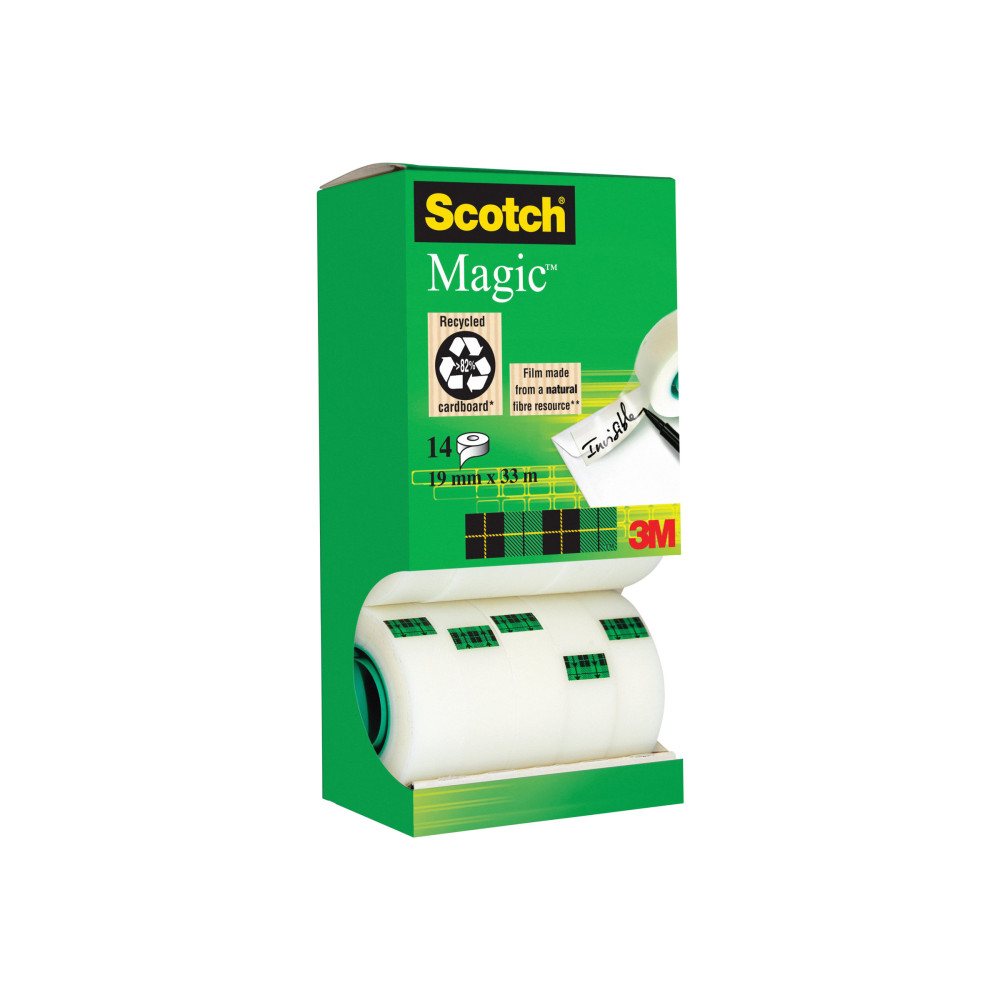 Produktbild för Scotch Magic kontorstejp - 19 mm x 33 m (paket om 14)