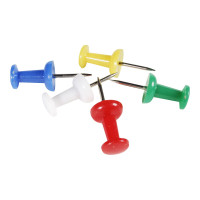 Produktbild för Exacompta - tryckstift - 10 mm huvuddiameter, 7 mm nål - blandade färger - paket med 200