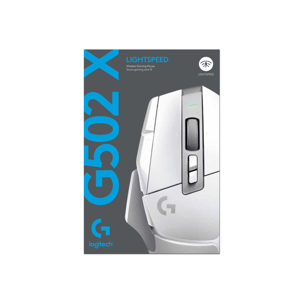 Produktbild för Logitech G G502 X LIGHTSPEED - mus - 2.4 GHz - vit