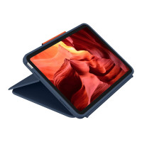Produktbild för Logitech Rugged Combo 4 - tangentbord och foliefodral - QWERTY - hela norden - klassisk blå Inmatningsenhet
