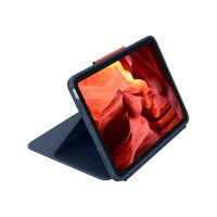 Produktbild för Logitech Rugged Combo 4 - tangentbord och foliefodral - QWERTY - hela norden - klassisk blå Inmatningsenhet