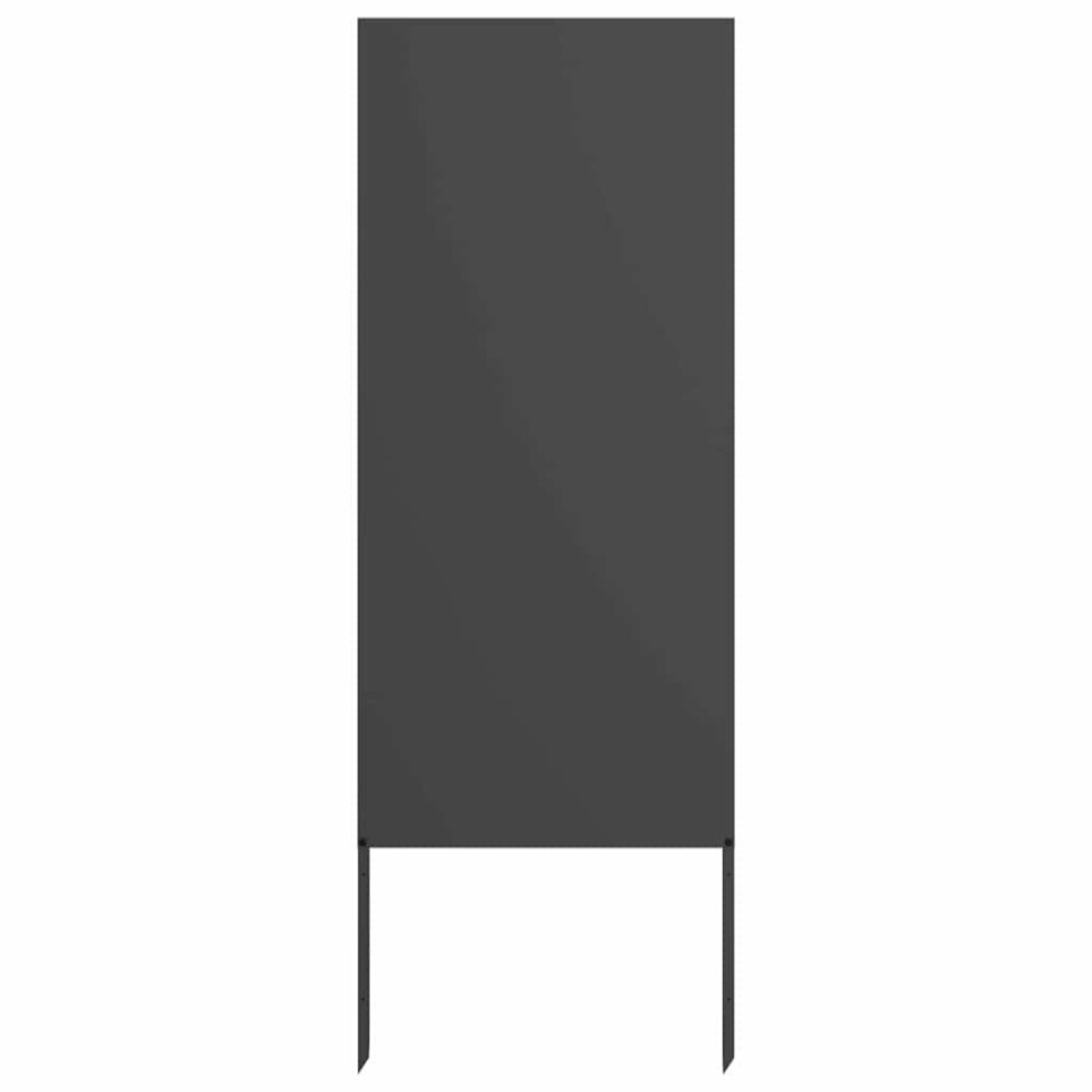 Produktbild för Trädgårds integritetsskärm Svart 50 x 140 cm Kallvalsat stål
