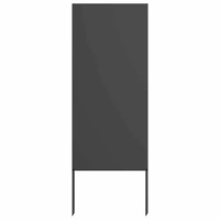 Produktbild för Trädgårds integritetsskärm Svart 50 x 140 cm Kallvalsat stål