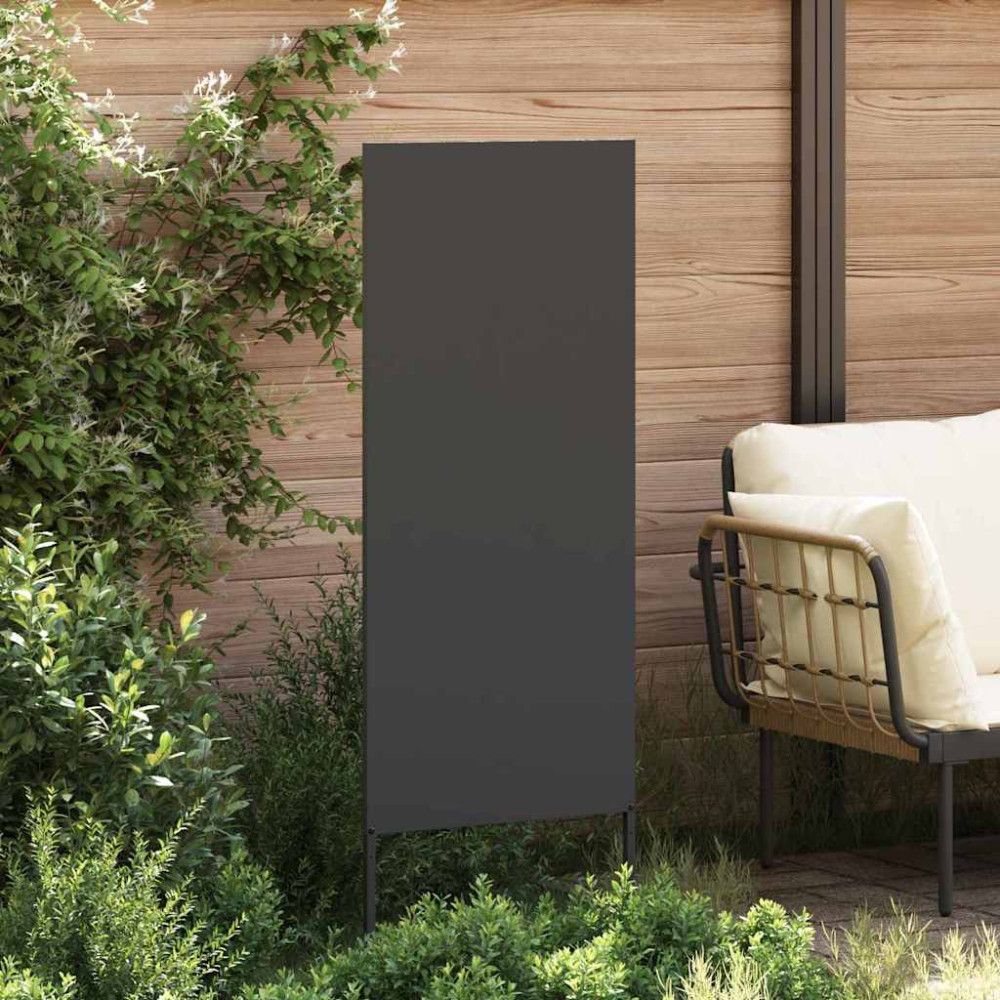 Produktbild för Trädgårds integritetsskärm Svart 50 x 140 cm Kallvalsat stål