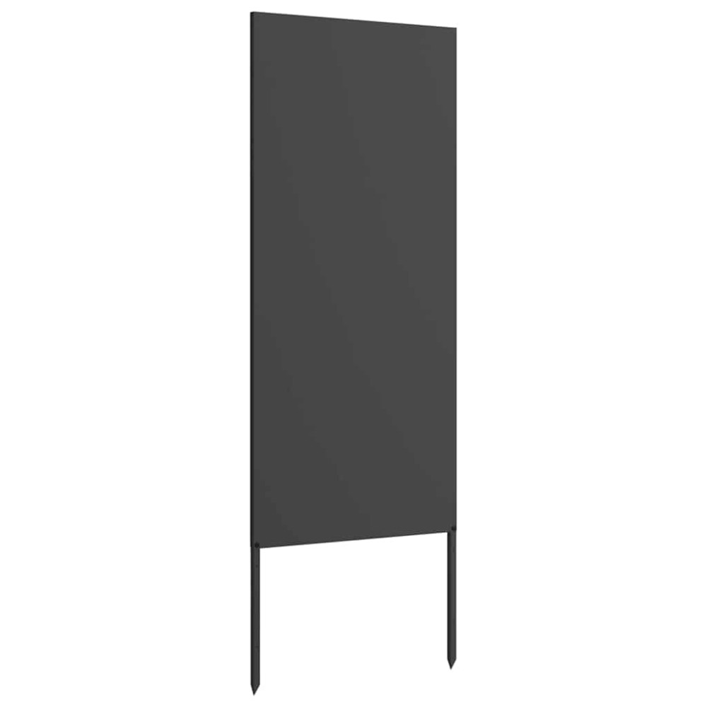 Produktbild för Trädgårds integritetsskärm Svart 50 x 140 cm Kallvalsat stål